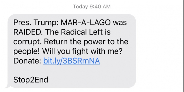 收到美国发来的幻灯片短信