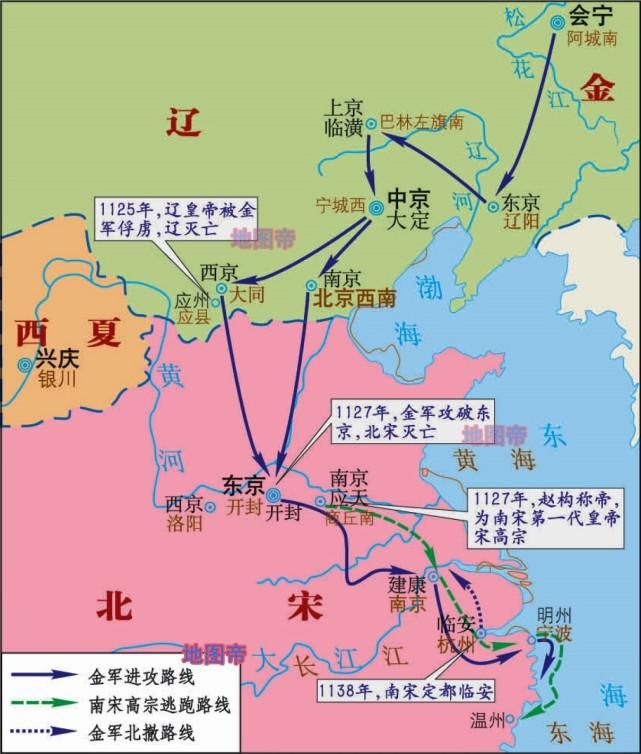 从陈桥兵变到靖康之难,七幅地图看北宋