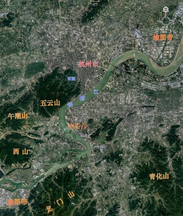 图-杭州地形示意图