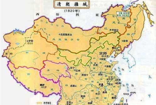 清朝版图变化是什么样的这几张地图看出清朝疆域变迁3