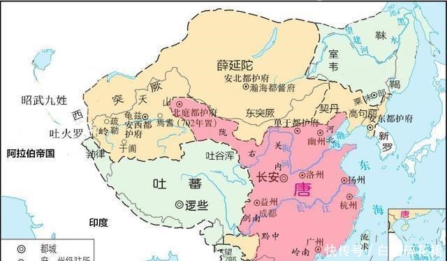唐朝疆域最西到达了咸海波斯谭其骧将地图开疆玩到了极致