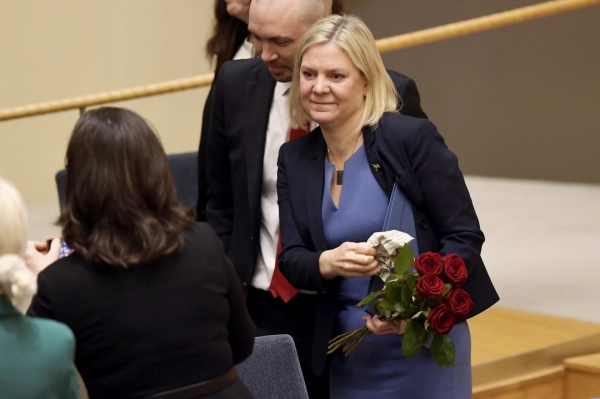 瑞典首位女首相玛格达莱娜安德松当选数小时后辞职2