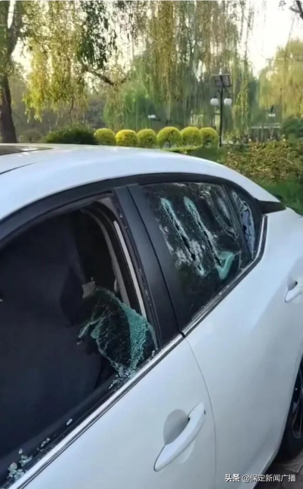保定市区数十辆汽车玻璃被砸 犯罪嫌疑人当日被抓