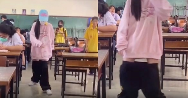 国外女中学生在教室里脱裤子跳舞扭臀摆胯引网友怒斥伤风败俗