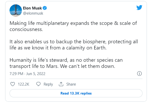 马斯克扬言把地球生命都送上火星 科学家：愚蠢