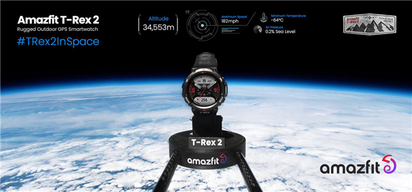跃我T-Rex 2智能手表登上太空：-64°C低温照样正常工作