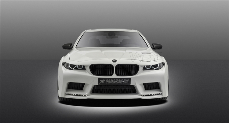 宝马新5系f10/f18改hamann哈曼刀锋宽体版大小包围尾翼轮眉排气