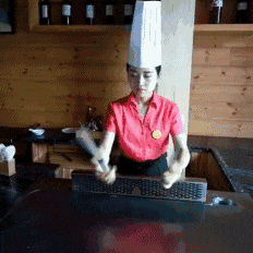 手套|搞笑GIF:笑对生活的妹子