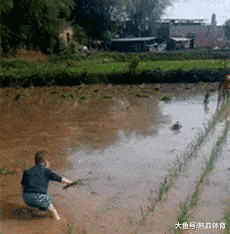 肌肉|搞笑GIF：男子在一旁秀肌肉，姑娘一脸懵圈