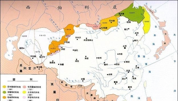 清朝版图变化是什么样的这几张地图看出清朝疆域变迁