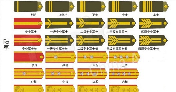 1988年中國恢復軍銜制以後當時的軍銜肩章什麼樣2