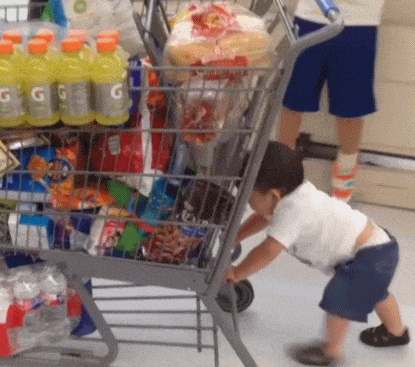 美女|搞笑GIF趣图：美女你顶着两个这么大的压力还能跳过去，我服了