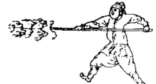 峨眉铲,造型奇特,能够"压沉彼枪",且"利于勾推",所以能"与枪相持".