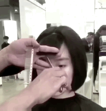 妹子|搞笑gif趣图：这一定是妹子最终身难忘的一次理发！