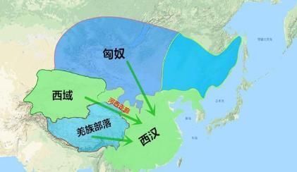 匈奴,西域,西羌,西汉地理位置图反之,如果汉朝控制河西走廊,不仅可以