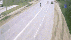 挺特|搞笑GIF：人竟然没事，太幸运了！拿就从来吧！