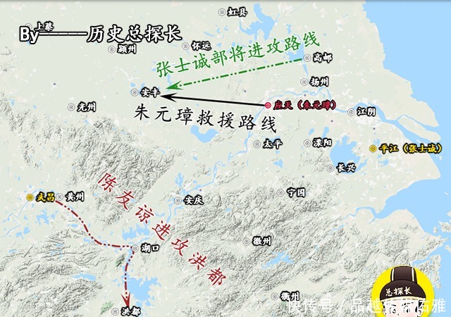 地图上的战争鄱阳湖大战朱元璋一战定乾坤擒杀枭雄陈友谅