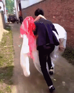 芒果|搞笑GIF:我感觉我买了一个假的芒果