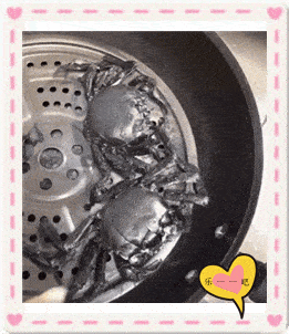螃蟹|搞笑GIF动图：老婆做的蒸螃蟹怎么样？
