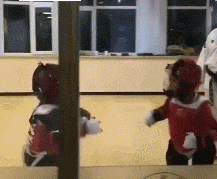 妹子|搞笑GIF：妹子的功力好深厚