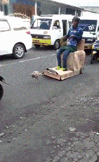 胆大|值得收藏的搞笑动图GIF：我也曾经这样干过，后来就坐上了轮椅