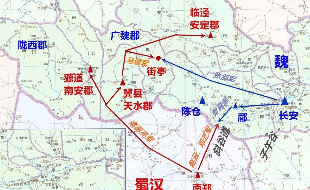 诸葛亮屡次北伐目的地都是陇右为何不直取关中2
