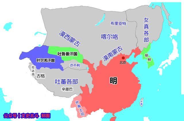 从地图看明朝疆域变迁抛开地图开疆200多年的分裂清晰可见4