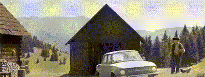 子真|搞笑GIF趣图：妹子，你养的狗子真可爱，能背着篓子逛超市