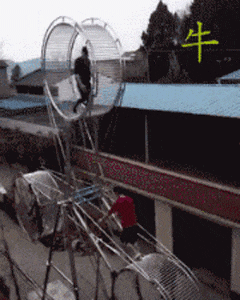 千秋|搞笑GIF:真刺激!荡好了是秋千,荡不好是千秋!