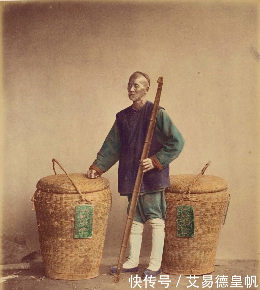 上色老照片100年前留大辫子的清朝男人2