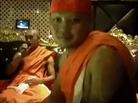 小明|搞笑GIF趣图:美女，一看就是爱酒之人，危险降临依然酒不离手！