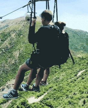 一刻|搞笑gif:下去的那一刻我猛的一紧张