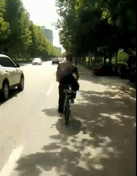 妹子|搞笑GIF趣图:家里没有电视机,只能用手机凑合着看了