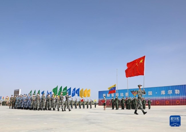 军事比赛“安全环境”项目中国队斩获单组赛第一名