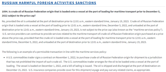 美国新增对俄油禁运制裁细节 面对市场焦虑仍拒绝透露上限价格